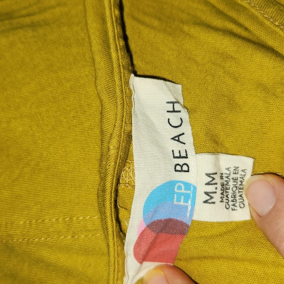 Free People Raquel Midi Dress Teen Spirit Mustard Yellow M Asymmetrical Maxi - Picture 13 of 16